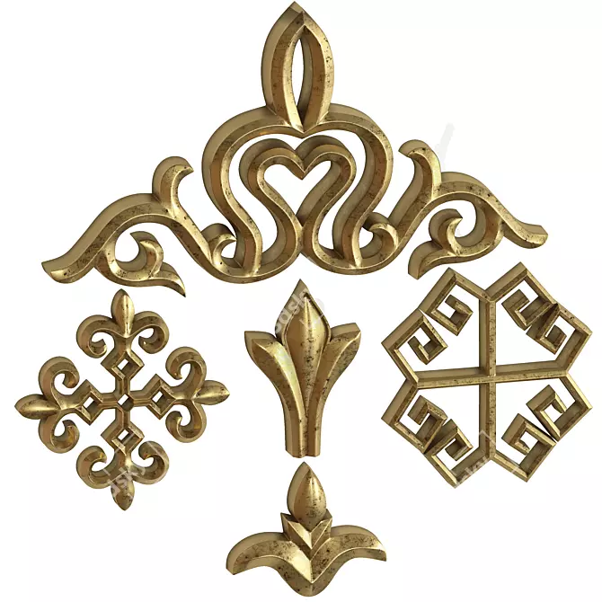 Elegant Trim Ornaments for Decor 3D model image 1