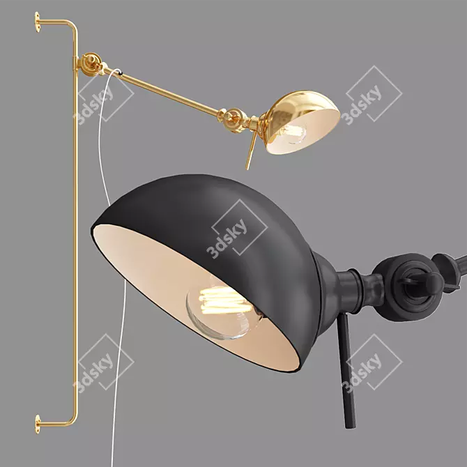 Adjustable Simon Sconce 3D model image 1