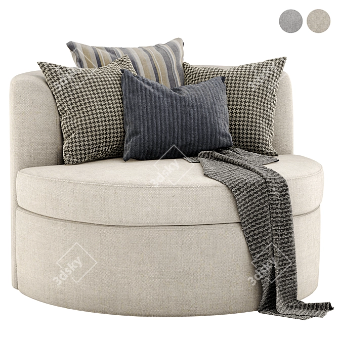 Stylish Ava Armchair: Comfort & Elegance 3D model image 1