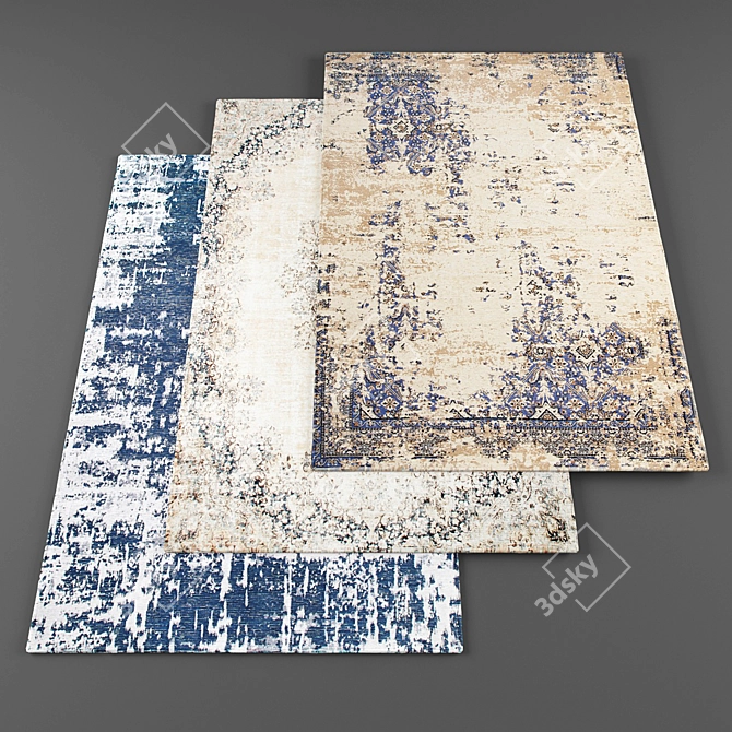 Modern Rugs Set - 5 Pieces 3D model image 1