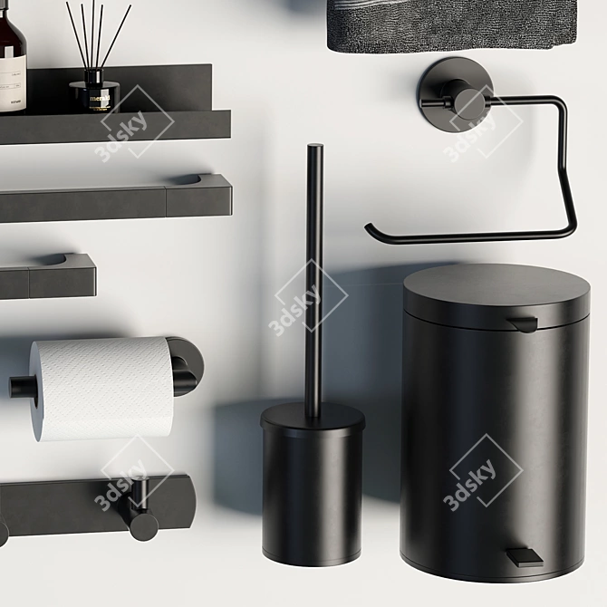 Bathroom Décor Set: Modern Accessories 3D model image 3