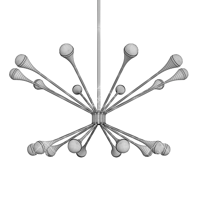 Elegant Lody Chandelier 3D model image 2