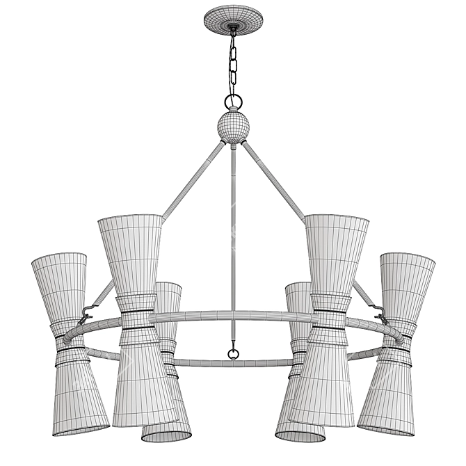 Elegant Quennell Chandelier 3D model image 2