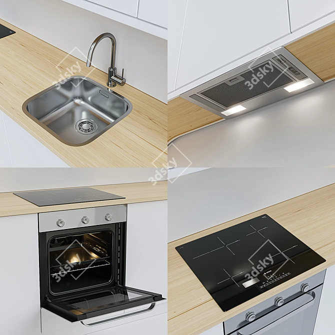 Custom Design Kitchen Set 3D model image 6