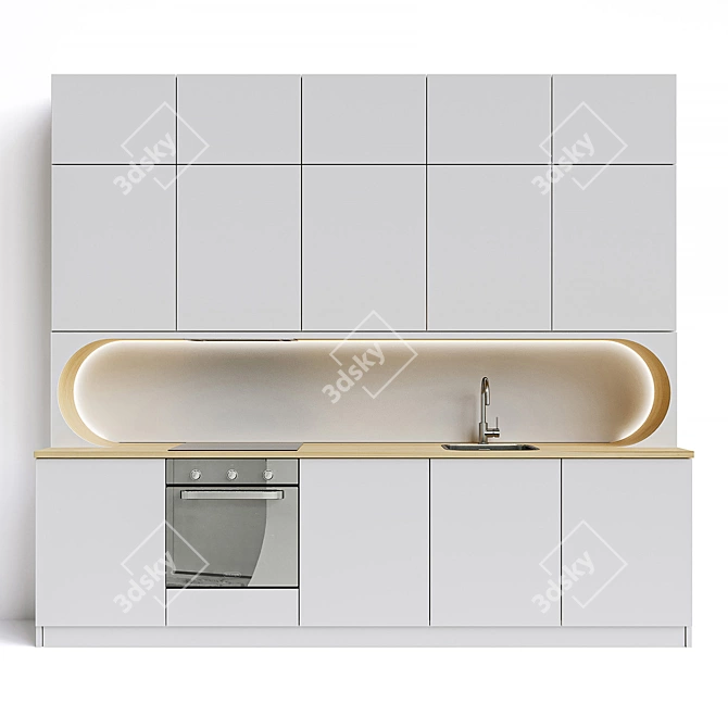 Custom Design Kitchen Set 3D model image 8