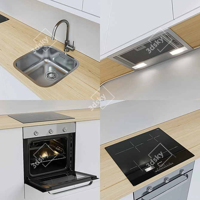 Custom Design Kitchen Set 3D model image 18