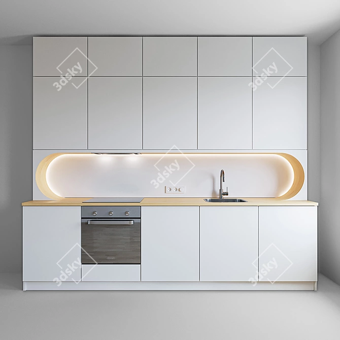 Custom Design Kitchen Set 3D model image 20