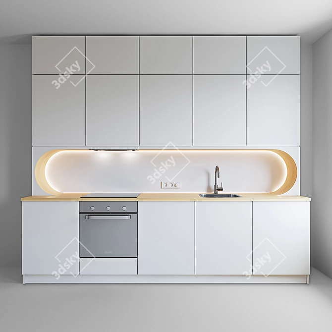 Custom Design Kitchen Set 3D model image 27