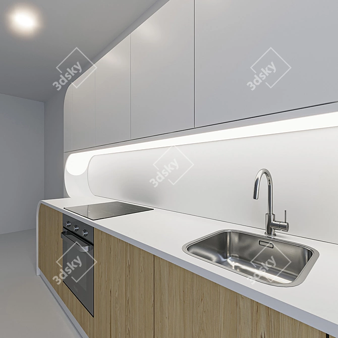 Custom Kitchen Set with Premium Appliances 3D model image 4