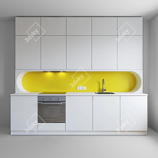 Custom Kitchen Set with Premium Appliances 3D model image 21