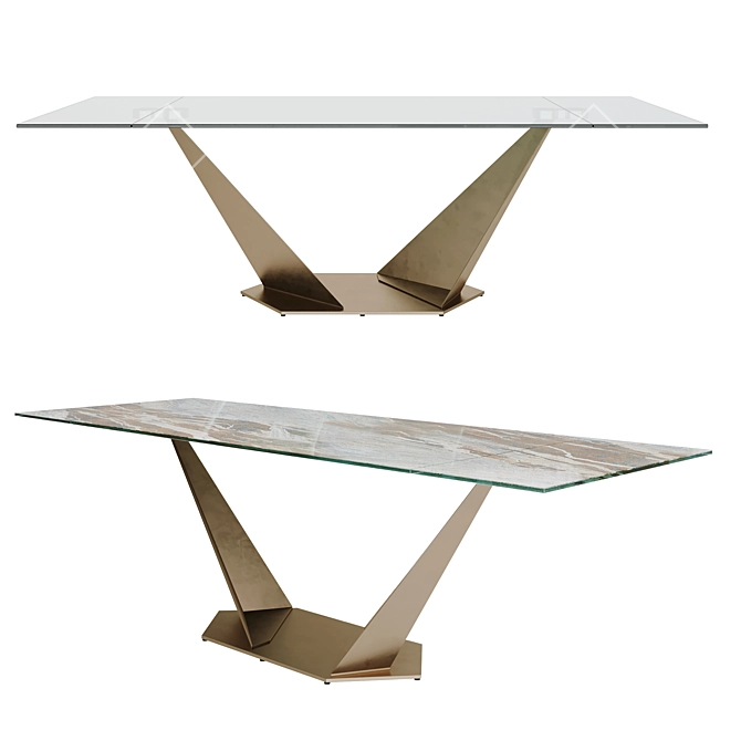 Elegant Quartz 72 Table 3D model image 1