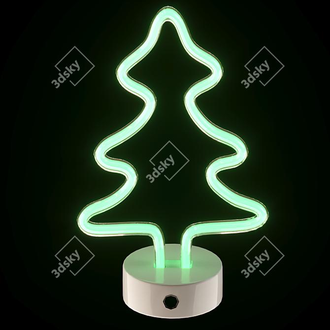 Neon Ice Lolly Table Light 3D model image 1