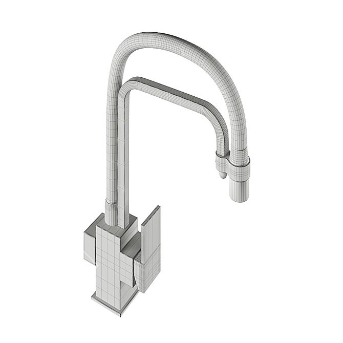 Gappo Kitchen Faucet: Sleek & Versatile 3D model image 6