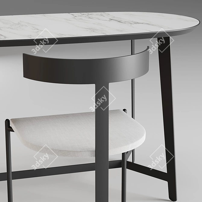 Spacious Work Desk: 1300x650mm 3D model image 2