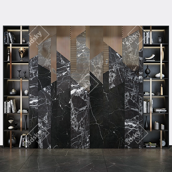 Elegant Wall Panel 207: A Stunning Decorative Accent 3D model image 1