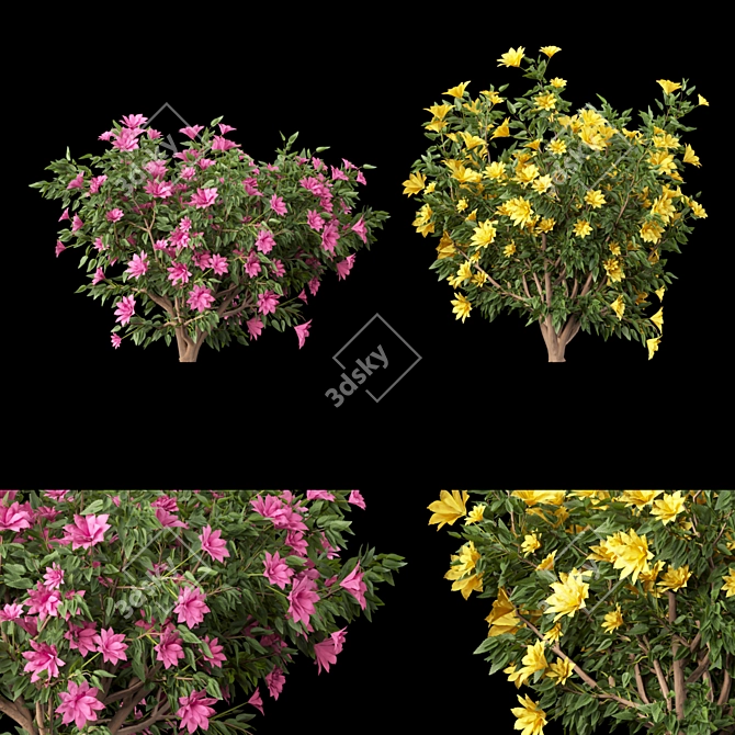  Vibrant Blooms Collection 3D model image 5
