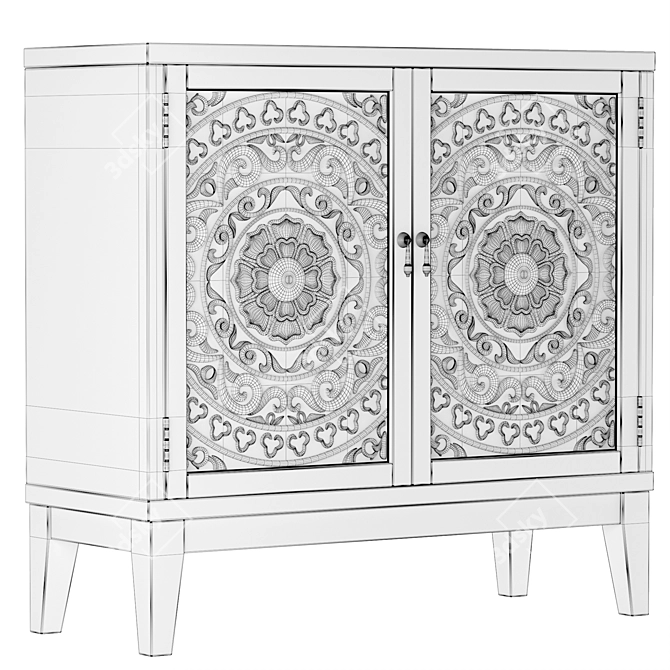 Cowley Accent Chest: Small, Stylish Sideboard 3D model image 5