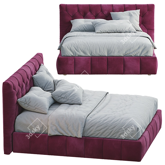 Elegant Felis Hamilton Bed 3D model image 6