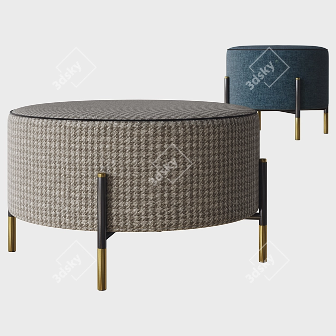 Kevin Pouf: Sleek and Stylish Seating 3D model image 2