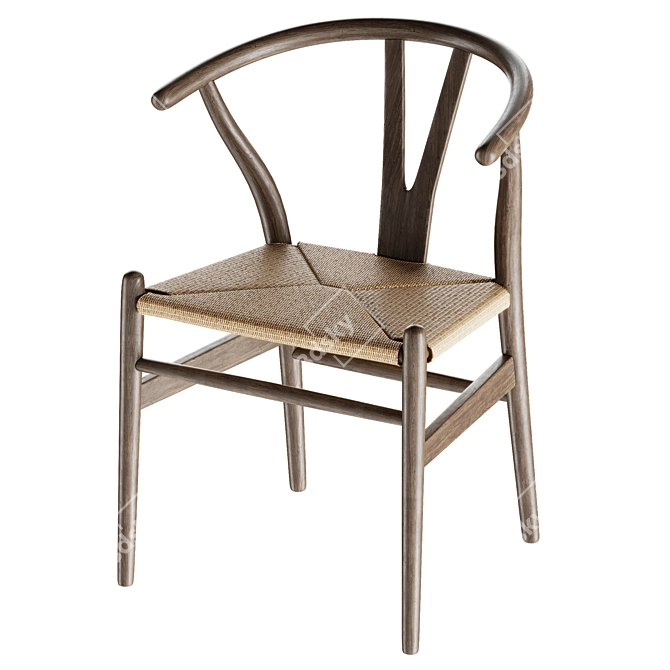 Vintage Classic: Wishbone Chair 3D model image 1