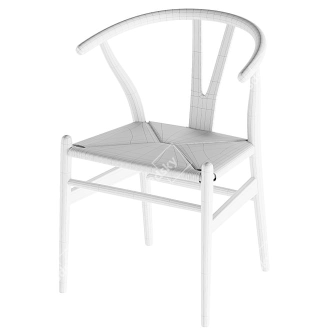 Vintage Classic: Wishbone Chair 3D model image 2