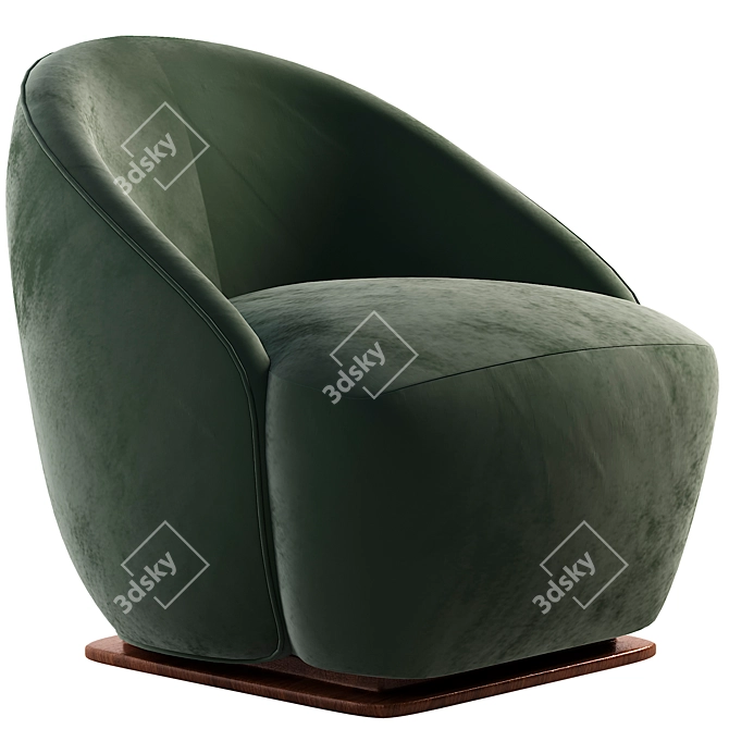 Modern Armchair: Stylish and Comfortable 3D model image 2