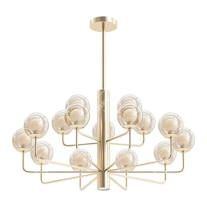 Elegant Glow: Galalini Chandelier 3D model image 1