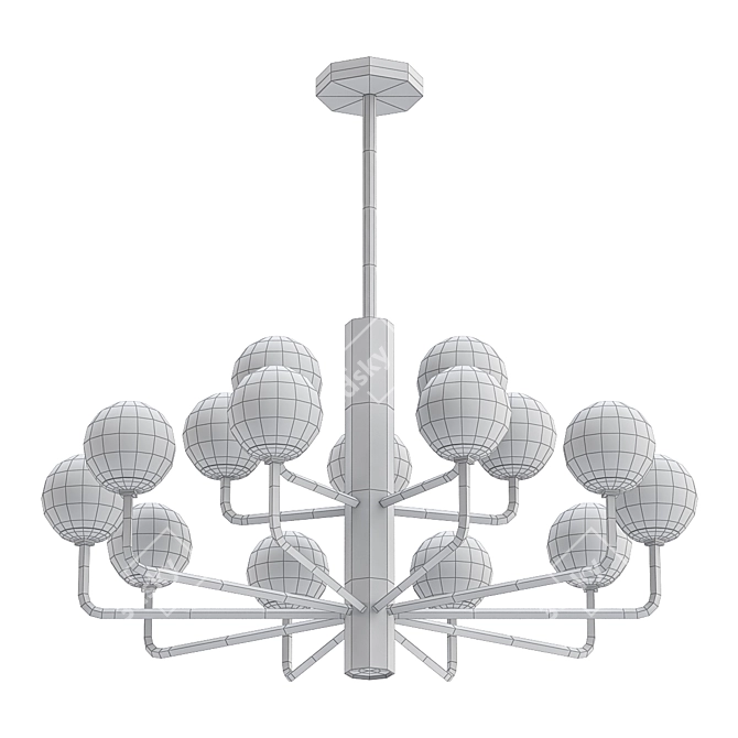 Elegant Glow: Galalini Chandelier 3D model image 2