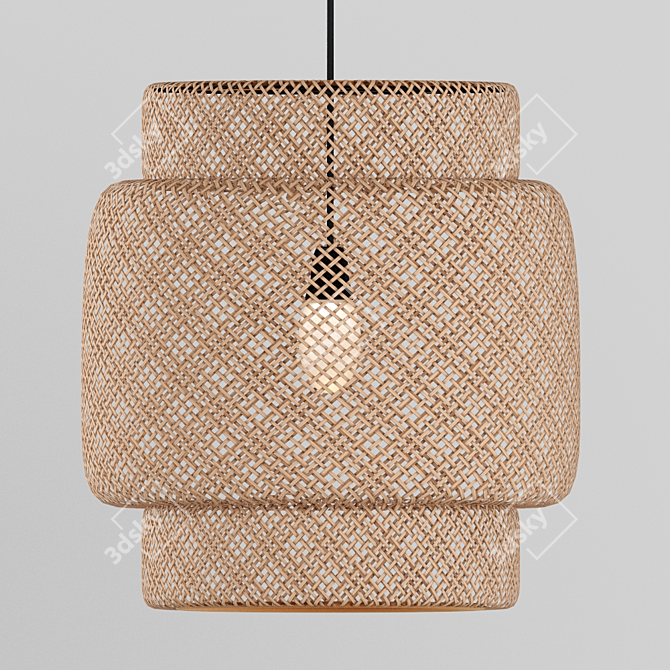 Bamboo Woven Pendant Lamp 3D model image 4