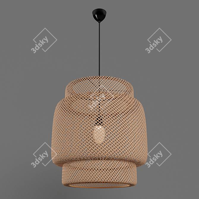 Bamboo Woven Pendant Lamp 3D model image 5