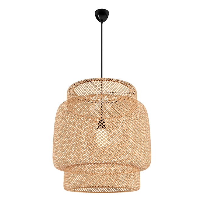 Bamboo Woven Pendant Lamp 3D model image 6