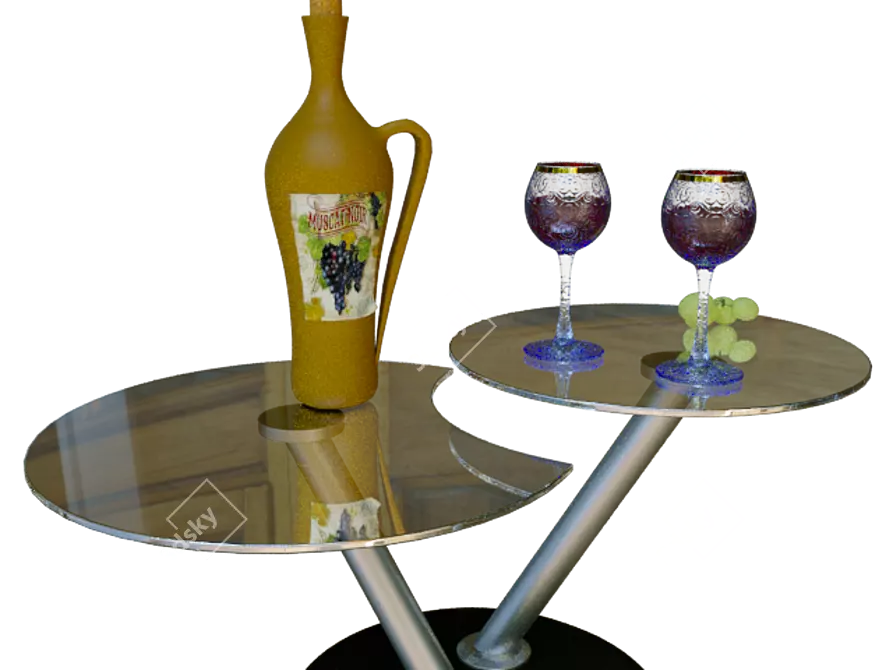  Elegant Wine Decor Set - Perfect for Any Occasion! 3D model image 1