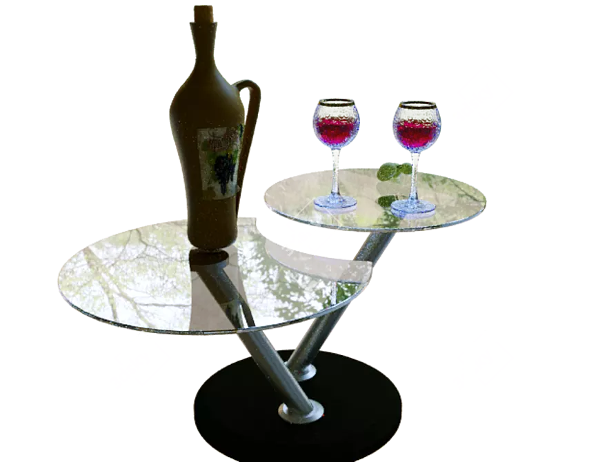  Elegant Wine Decor Set - Perfect for Any Occasion! 3D model image 2