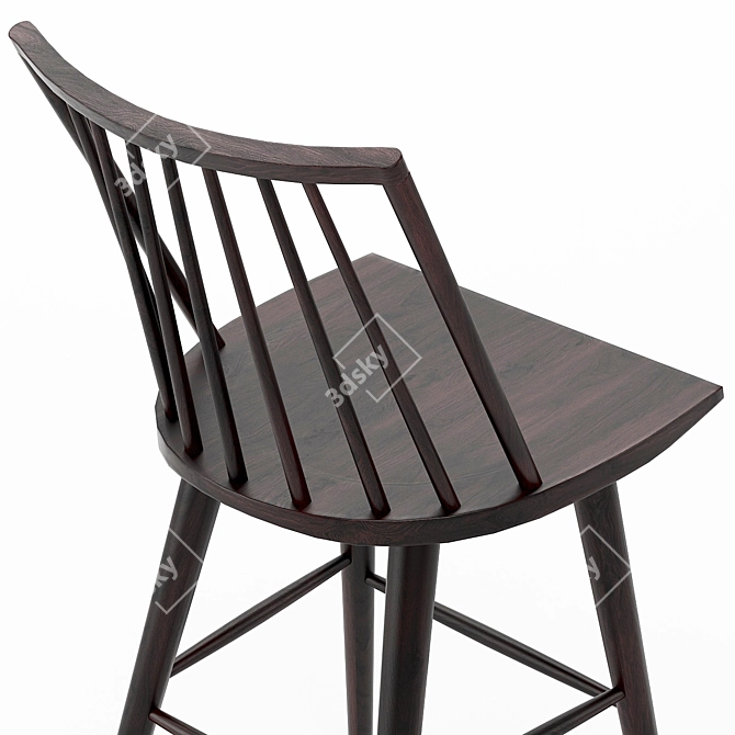 Elegant Madison Bar Stool 3D model image 3