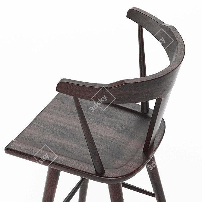 Elegant Ruthie Bar Stool 3D model image 3