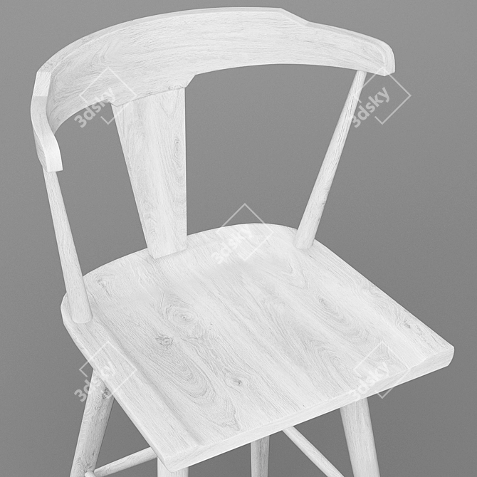 Elegant Ruthie Bar Stool 3D model image 4