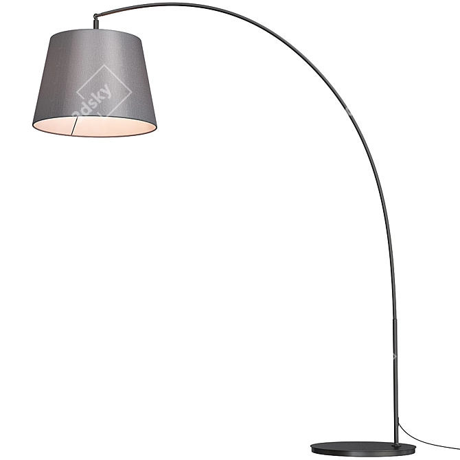 Skottorp Arc Floor Lamp - Gray 3D model image 1