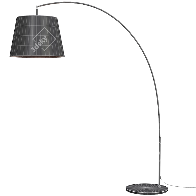 Skottorp Arc Floor Lamp - Gray 3D model image 5