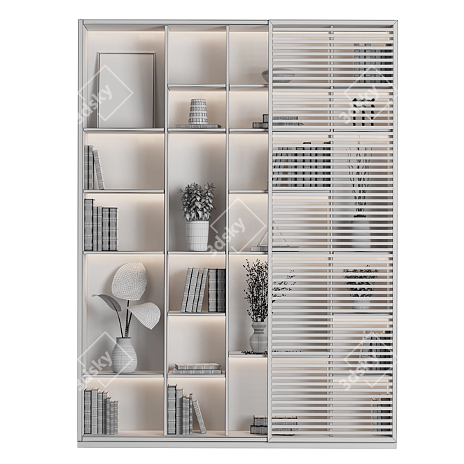 Modular Bookshelf: Versatile Design & High-Quality Renders 3D model image 5