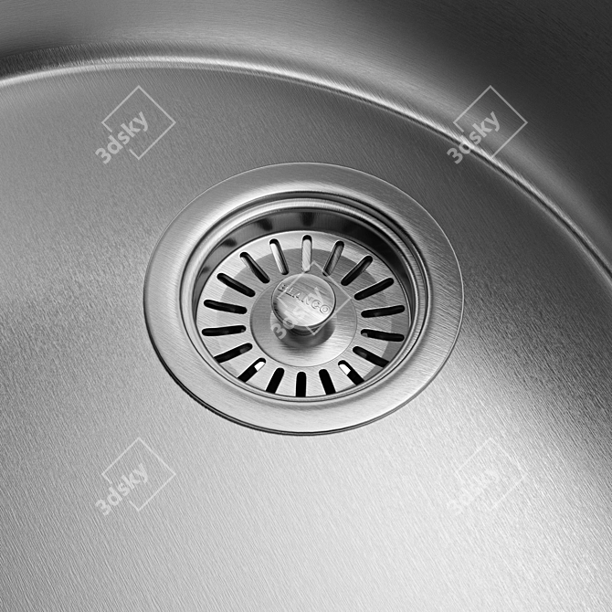 Blanco RONDO BAR: Compact Stainless Sink 3D model image 3