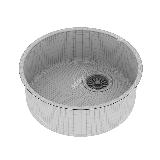 Blanco RONDO BAR: Compact Stainless Sink 3D model image 6