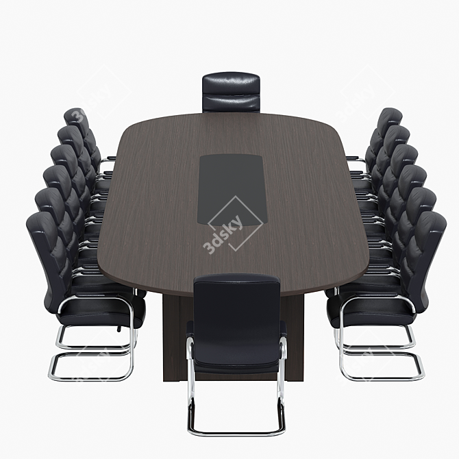 Modern Office Furniture Set 3D model image 1