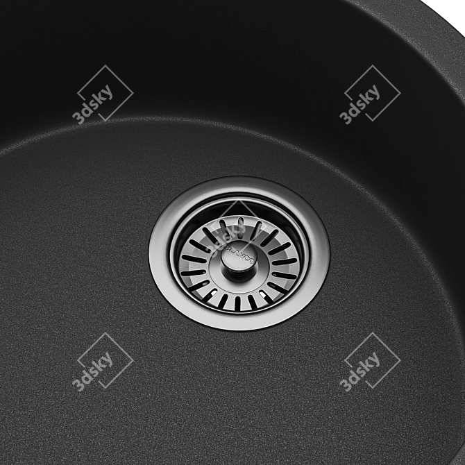 Compact SILGRANIT Bar Sink 3D model image 3