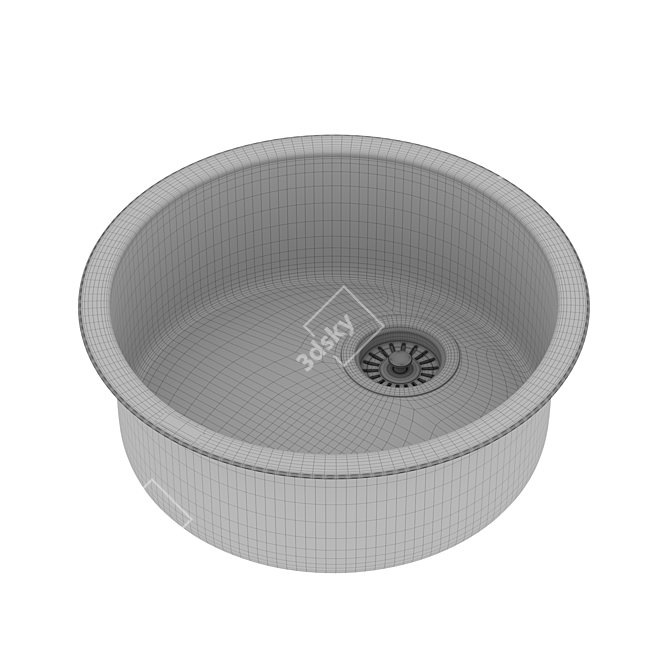 Compact SILGRANIT Bar Sink 3D model image 6