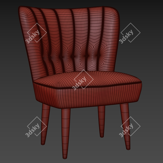 Modern Armchair: 3ds Max 2014, Corona Render 3D model image 4