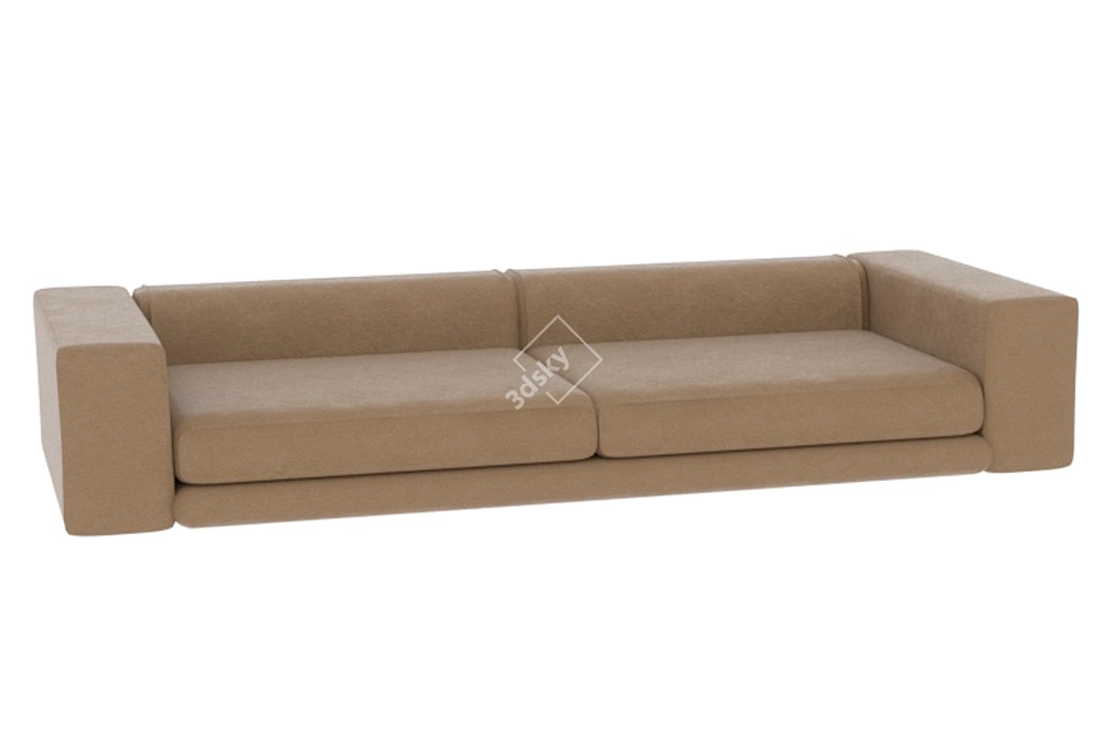 Leather Sofa 3D model image 2