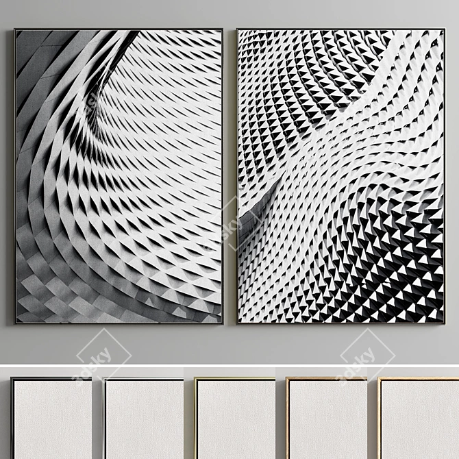 Modern Abstract Photo Frame 19 3D model image 1