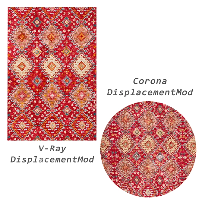 Versatile Set of 8 Rugs: Seamless Designs & Multiple Formats. 3D model image 2