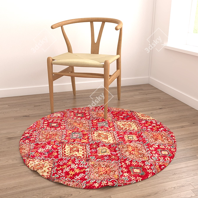 Versatile Set of 8 Rugs: Seamless Designs & Multiple Formats. 3D model image 4