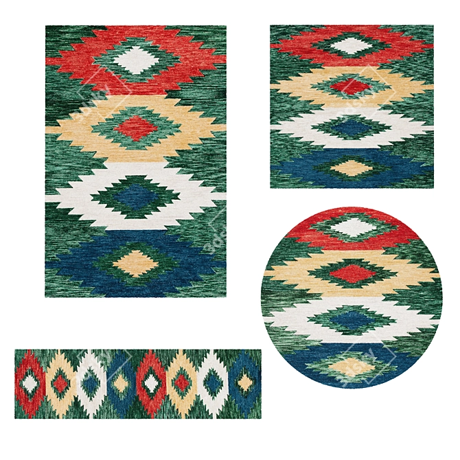 Modern Rugs Collection 3D model image 1
